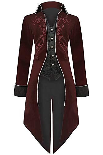 Medieval Steampunk Tailcoat Halloween Costumes Jacket G19174