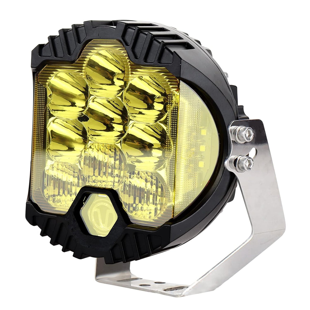 7 Inch 90W LED Light Pod Yellow Lens Combo Spot Flood Off Road Fog Lights IP67 Waterproof Y466848