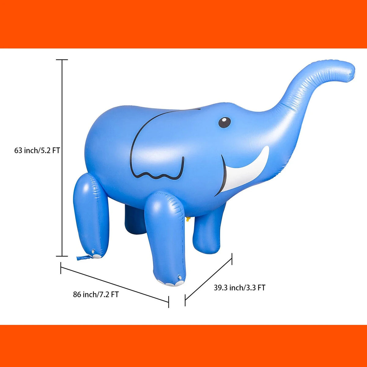 Blue Inflatable Elephant Water Sprinkler Toy G9852