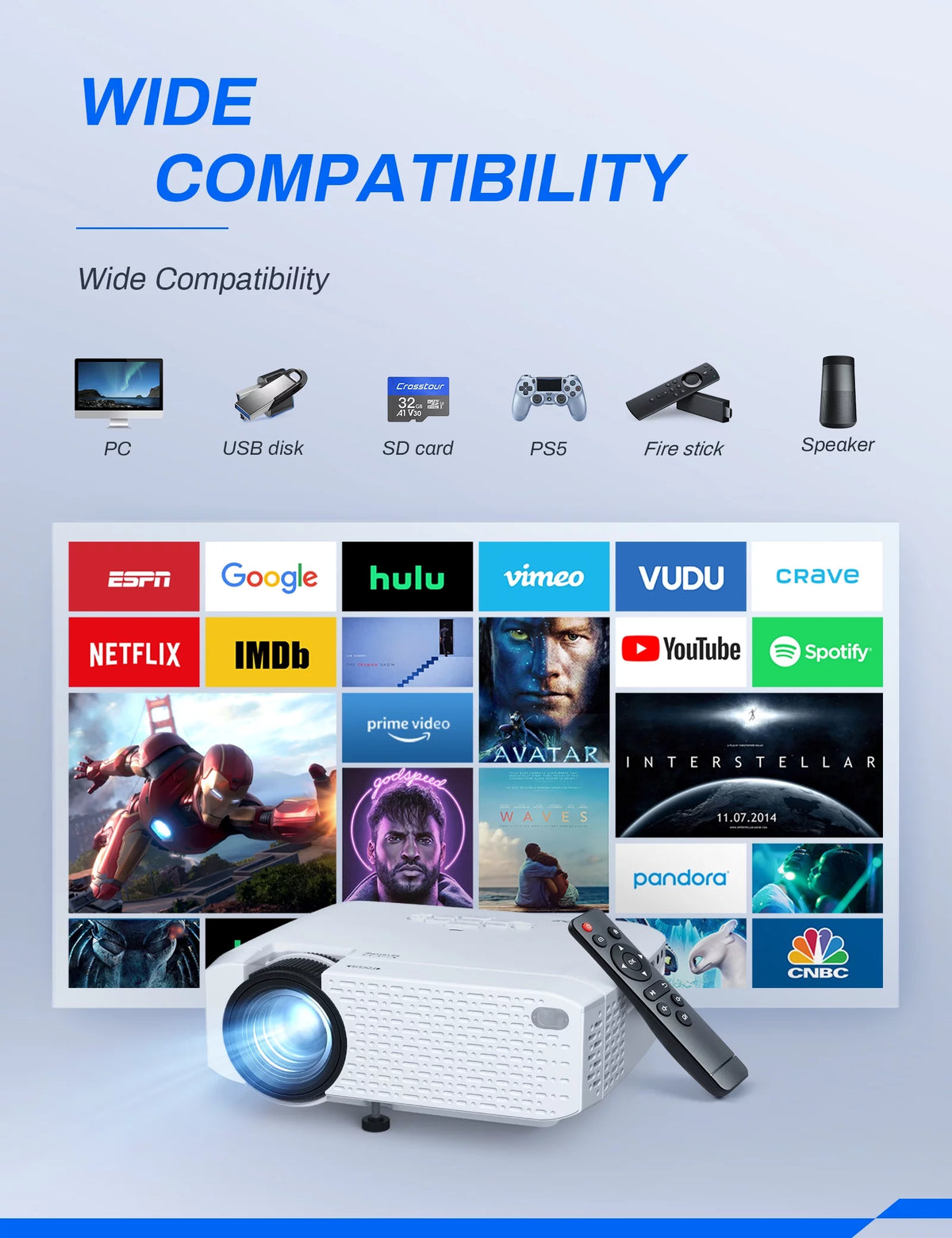 Mini Portable HD 720P Projector B328757