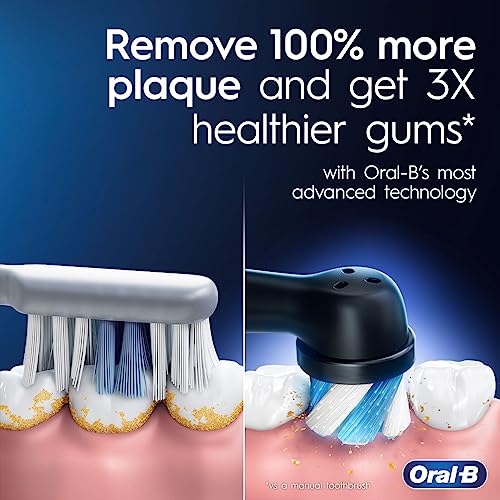 Black Rechargeable Electric Toothbrush with 5 Cleaning Settings, 2 Replacement Heads, and Travel Case Q6858