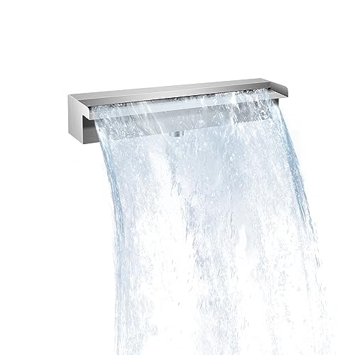 Stainless Steel Rectangular Pool Waterfall Spillway 17.7 Inch N70816