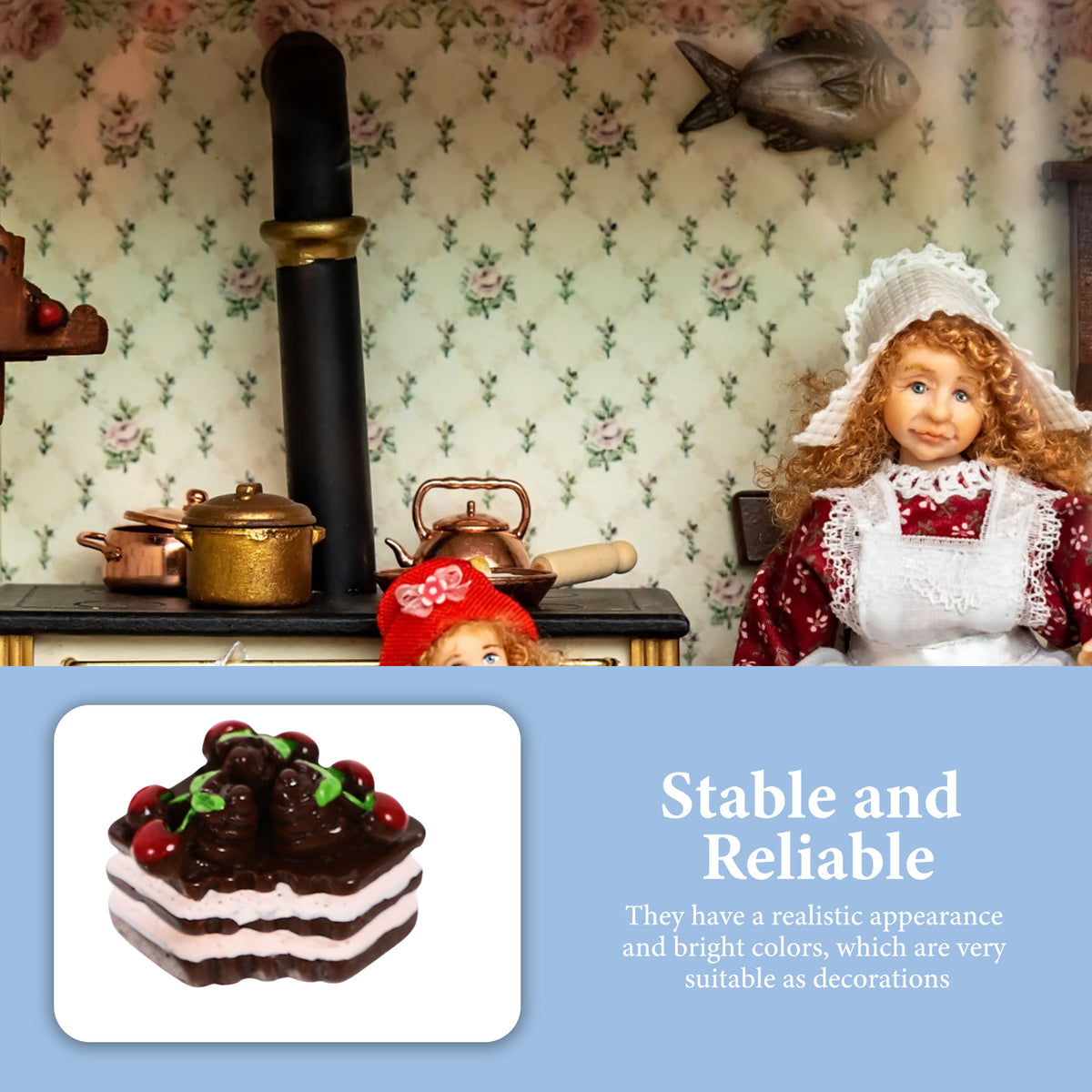 12 Pcs Simulated Mini Cake Ornaments Desserts Model H125