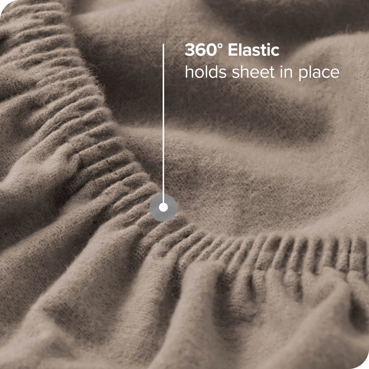 Twin Taupe Flannel Fitted Sheet D238