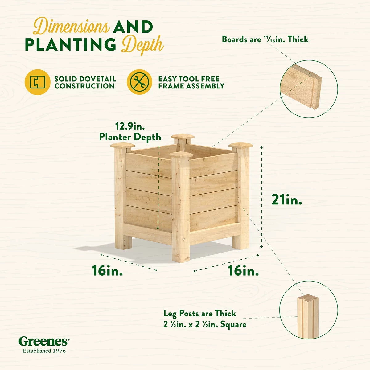 Cedar Elevated Planter J4251