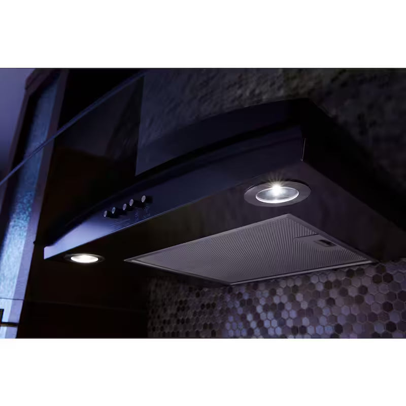 36 in. Black Stainless Steel Wall Mount Range Hood M7670