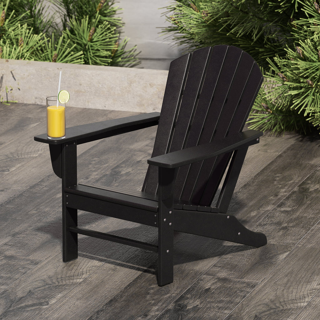 Black Poly Lumber Adirondack Chair B863692