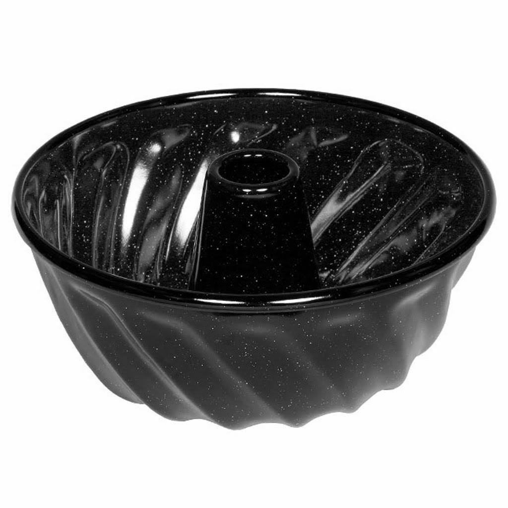 Enamel Black Bundt Cake Baking Pan 22 cm I827