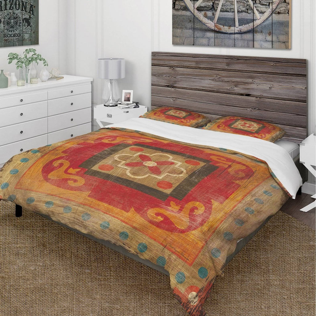 King Cottage Bedding Set - Duvet Cover & Shams S7561