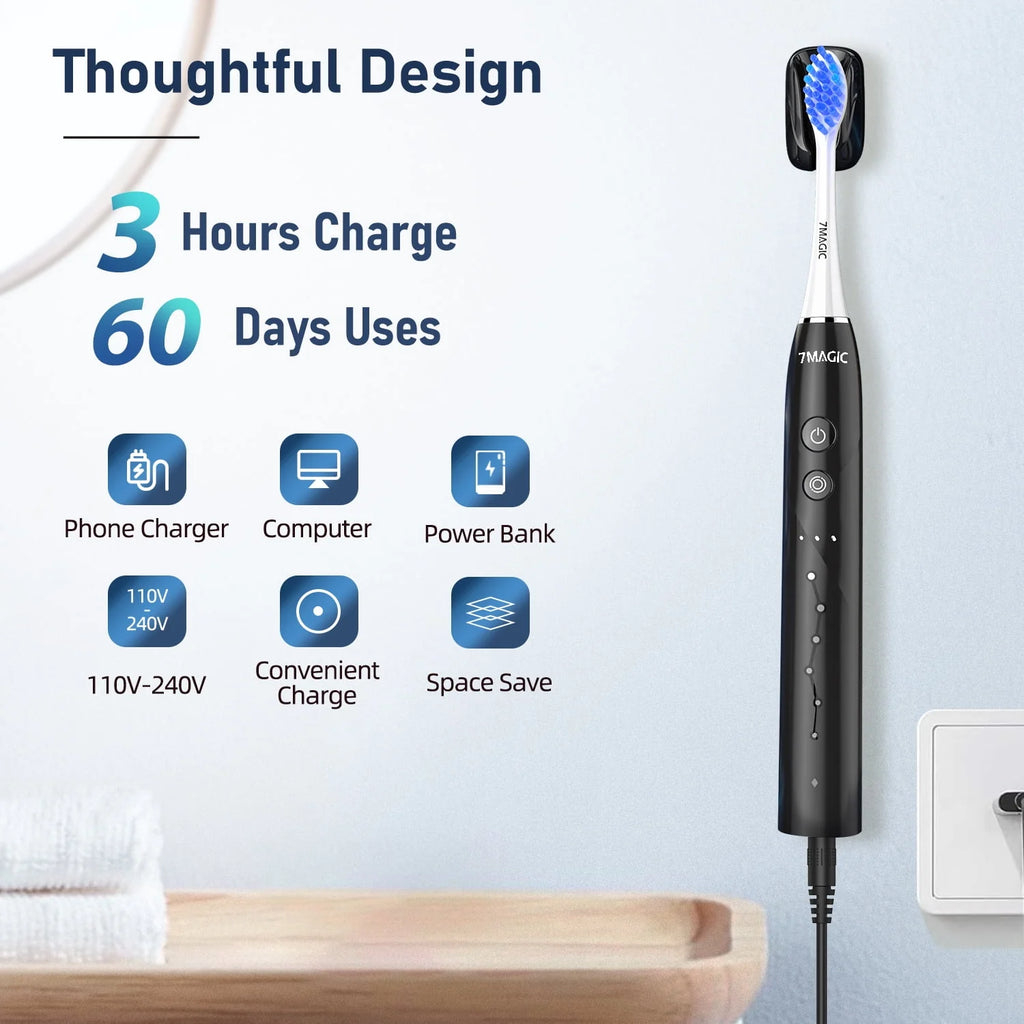 Electric Toothbrush with 6 Modes and Travel Case A824