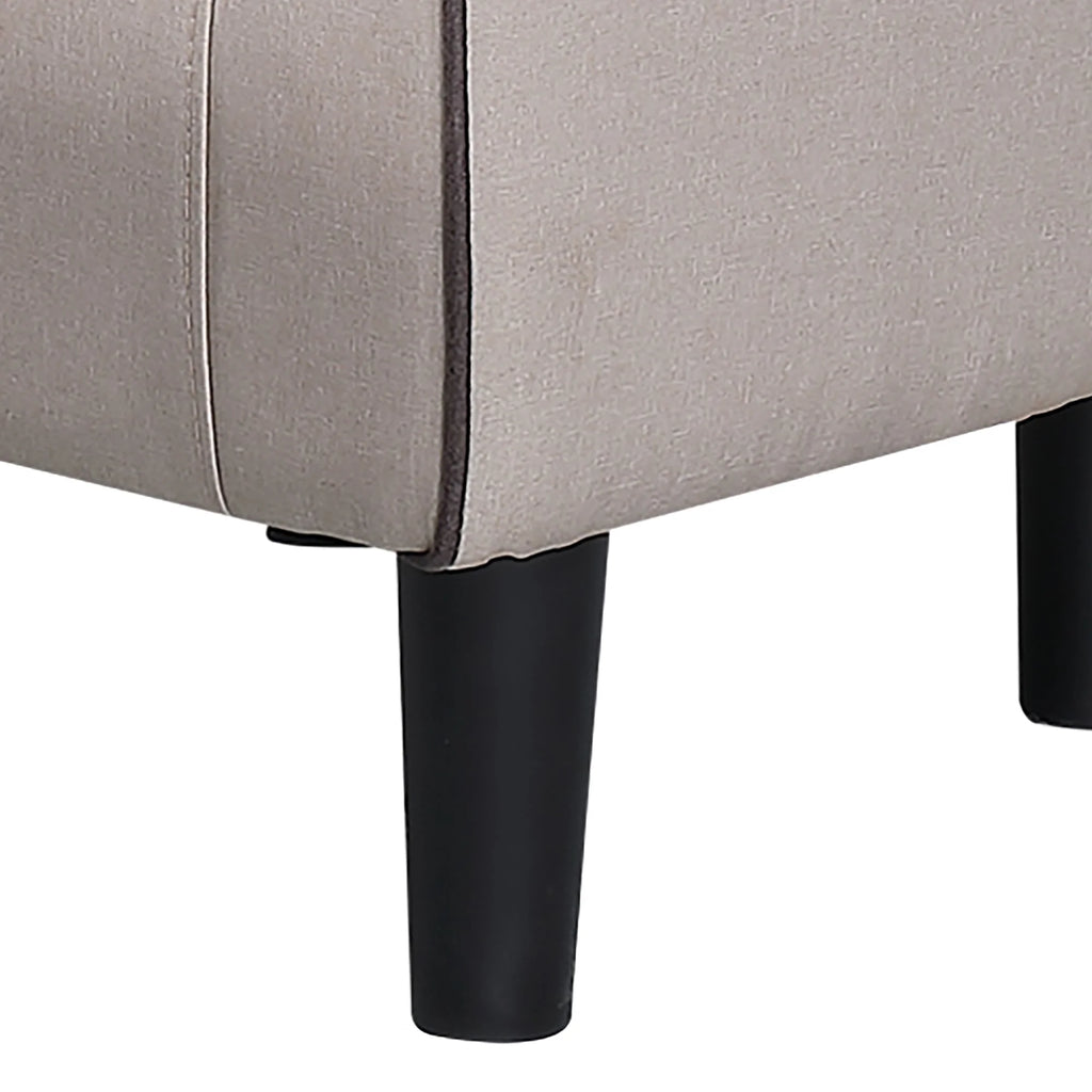 Beige Accent Chair with Ottoman M410