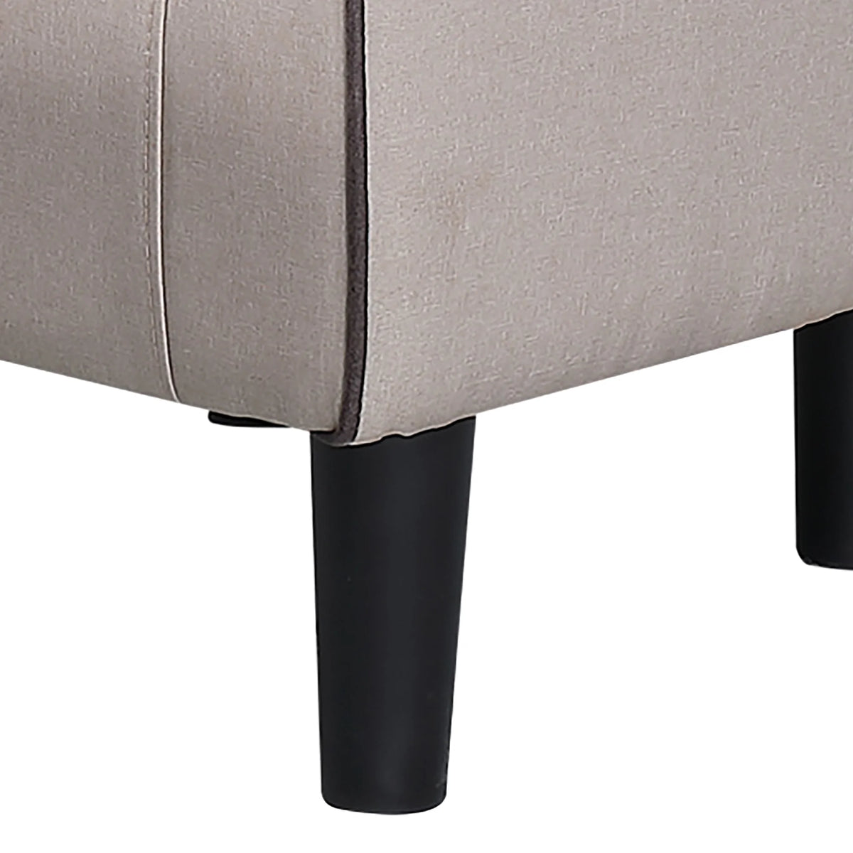 Beige Accent Chair with Ottoman M410