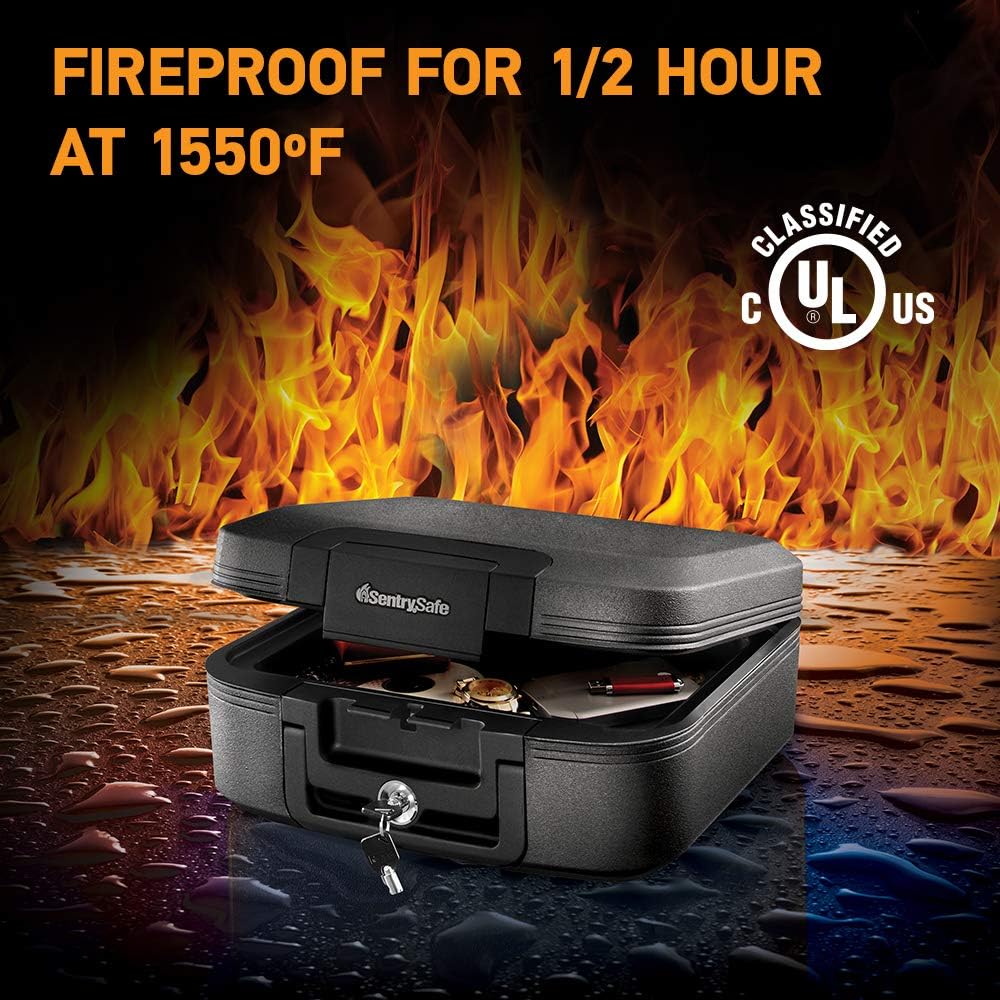 Fireproof and Waterproof Document Safes with Key Lock E9696