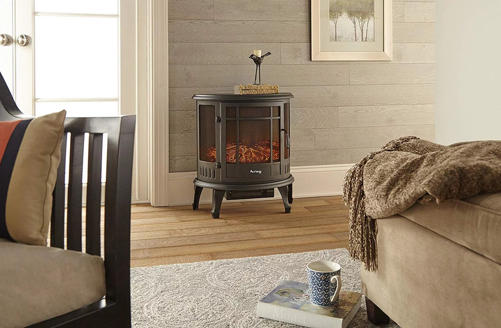 Black Free Standing Electric Fireplace Stove B687