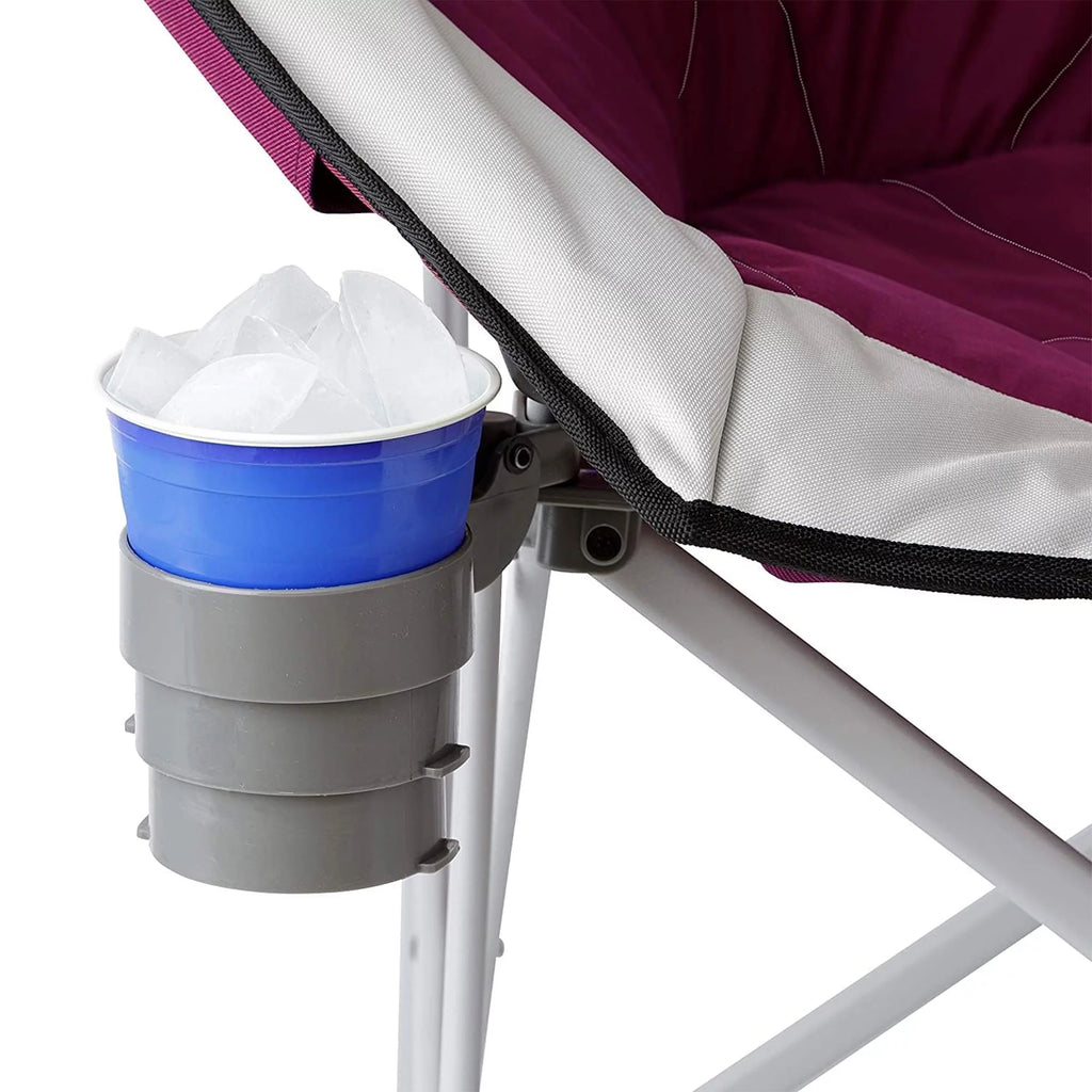 Oversized Padded Round Moon Camping Folding Chair 4 Pack P25164