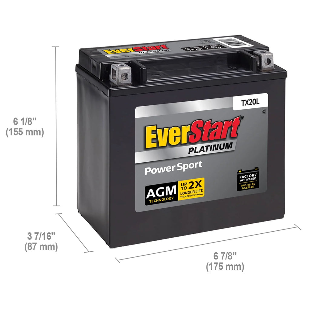 12 Volt 210 CCA AGM Power Sport Battery D23470