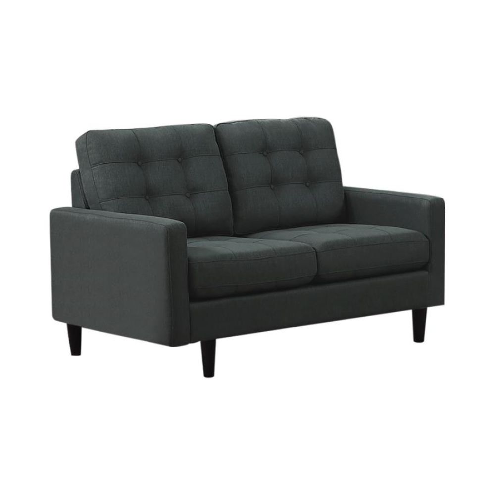Charcoal Upholstered Loveseat J871