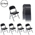 Black Folding Chairs Padded Seat R705