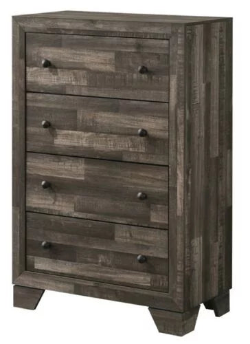 Rustic Brown 6pc King Size Platform Bedroom Set H656272