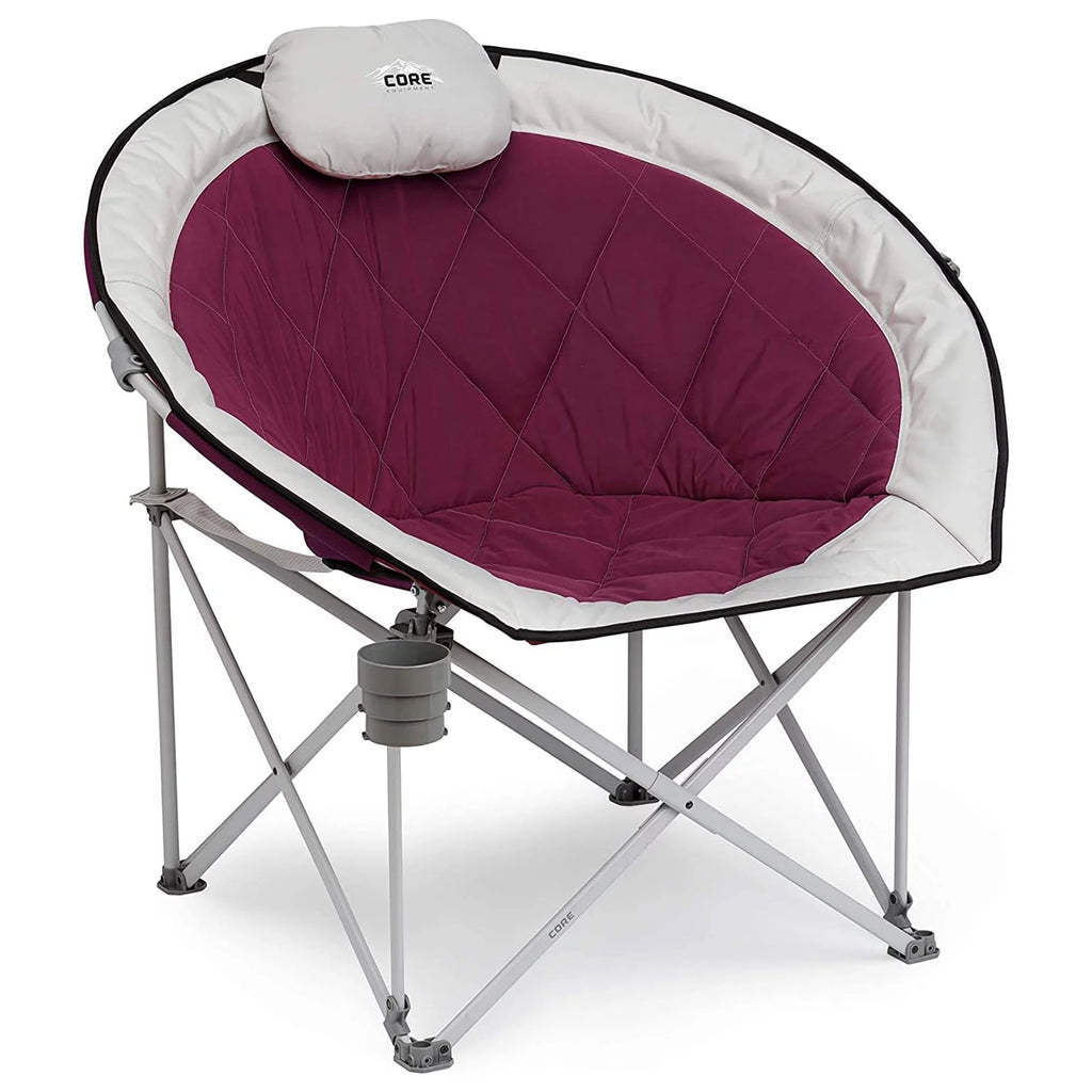 Oversized Padded Round Moon Camping Folding Chair 4 Pack P25164