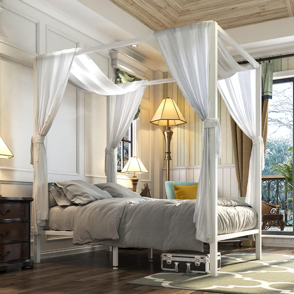 Queen Size Metal Canopy Bed Frame Y36273