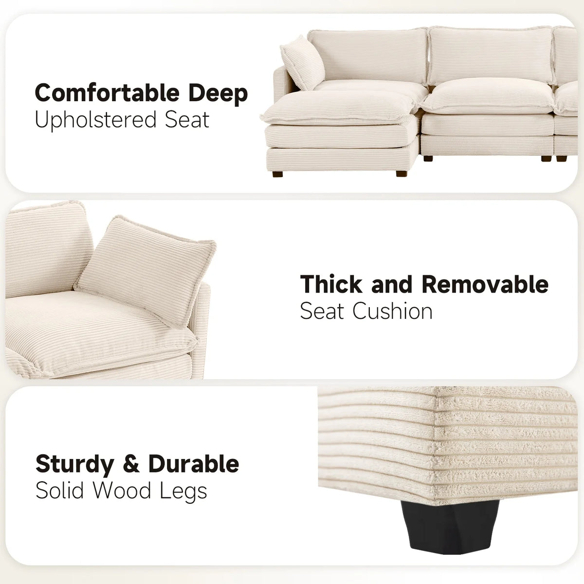 Navy Corduroy 2 Seater Loveseat Sofa A1815