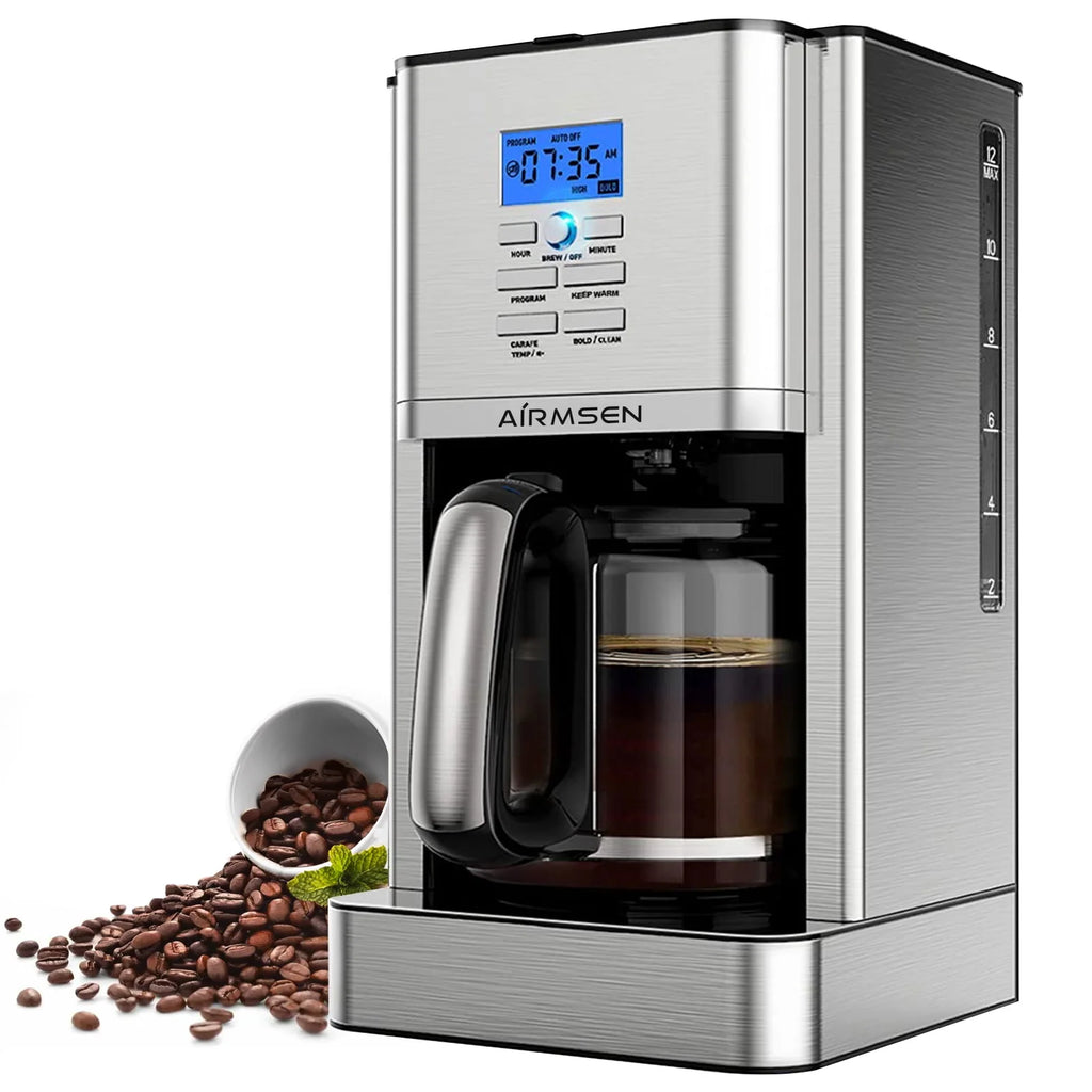 Stainless Steel 12 Cup Programmable Drip Coffee Maker C656255