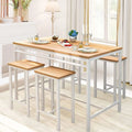 Farmhouse 5-Piece Metal and Wood Dining Set U36092