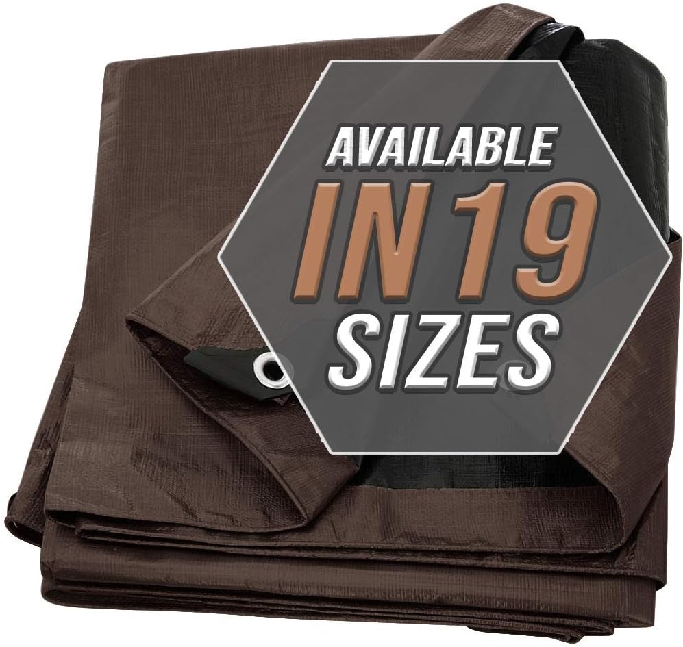 Silver / Black Heavy Duty Waterproof Tarp Cover, Pack of 2 G6015