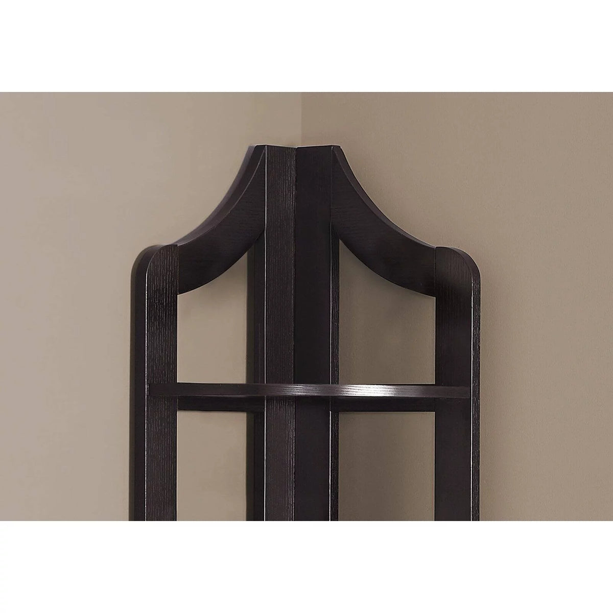 5 Tier White Wood Corner Bookshelf O29503