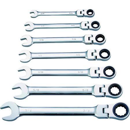 Ratcheting Wrench Set 7 Piece SAE Flex Head R4241