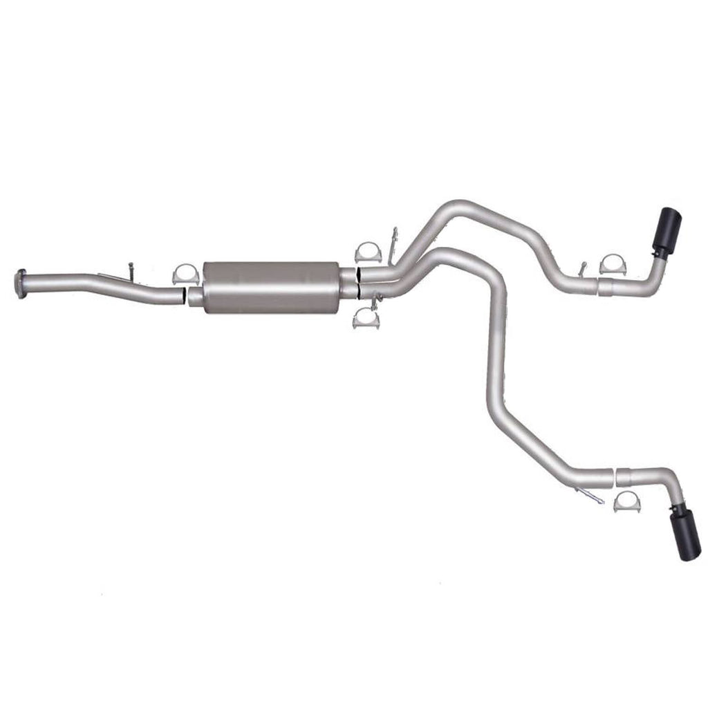 Black Cat-Back Dual Split Exhaust System R4134