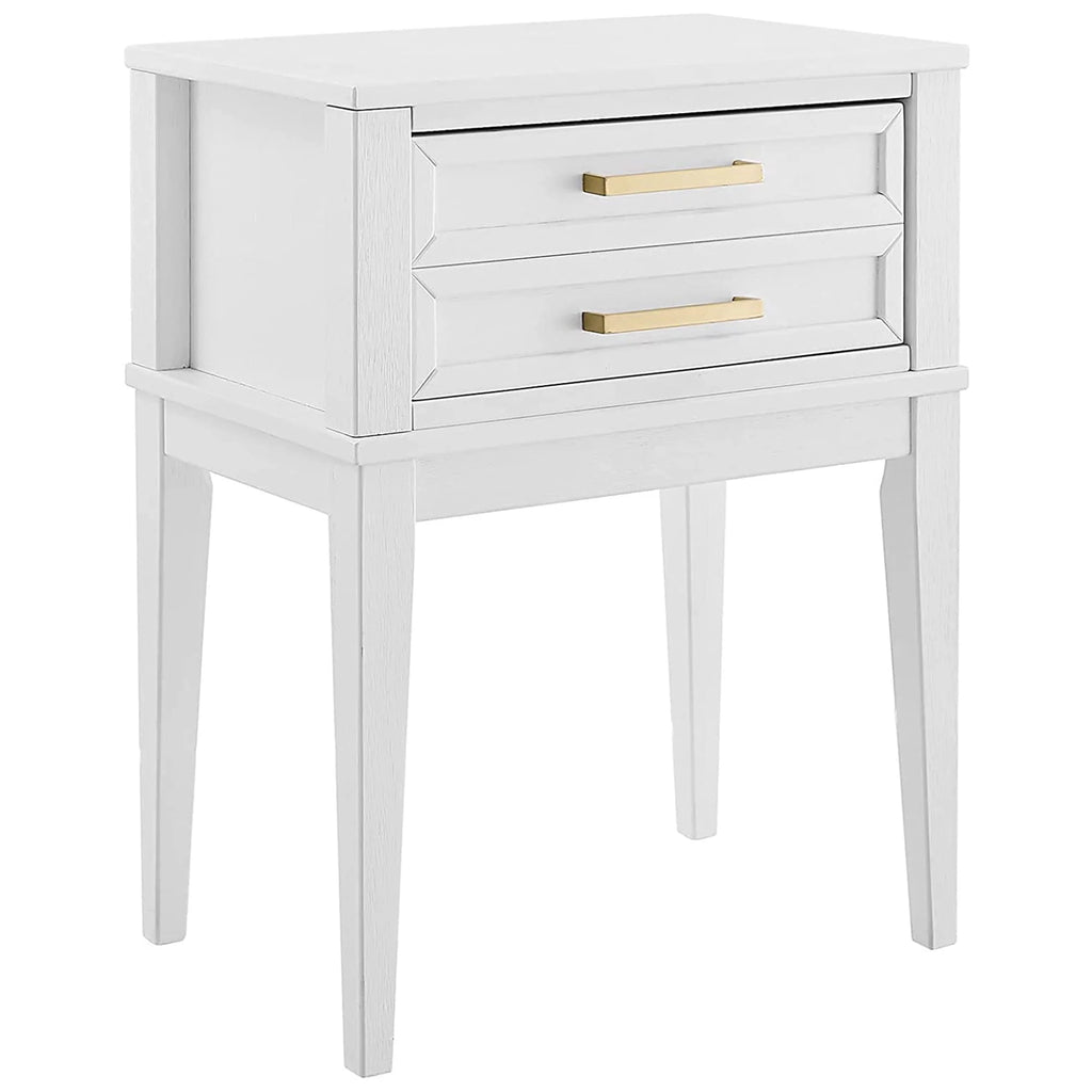 Mid Century Modern 2 Drawer Solid Wood Nightstand Z58995