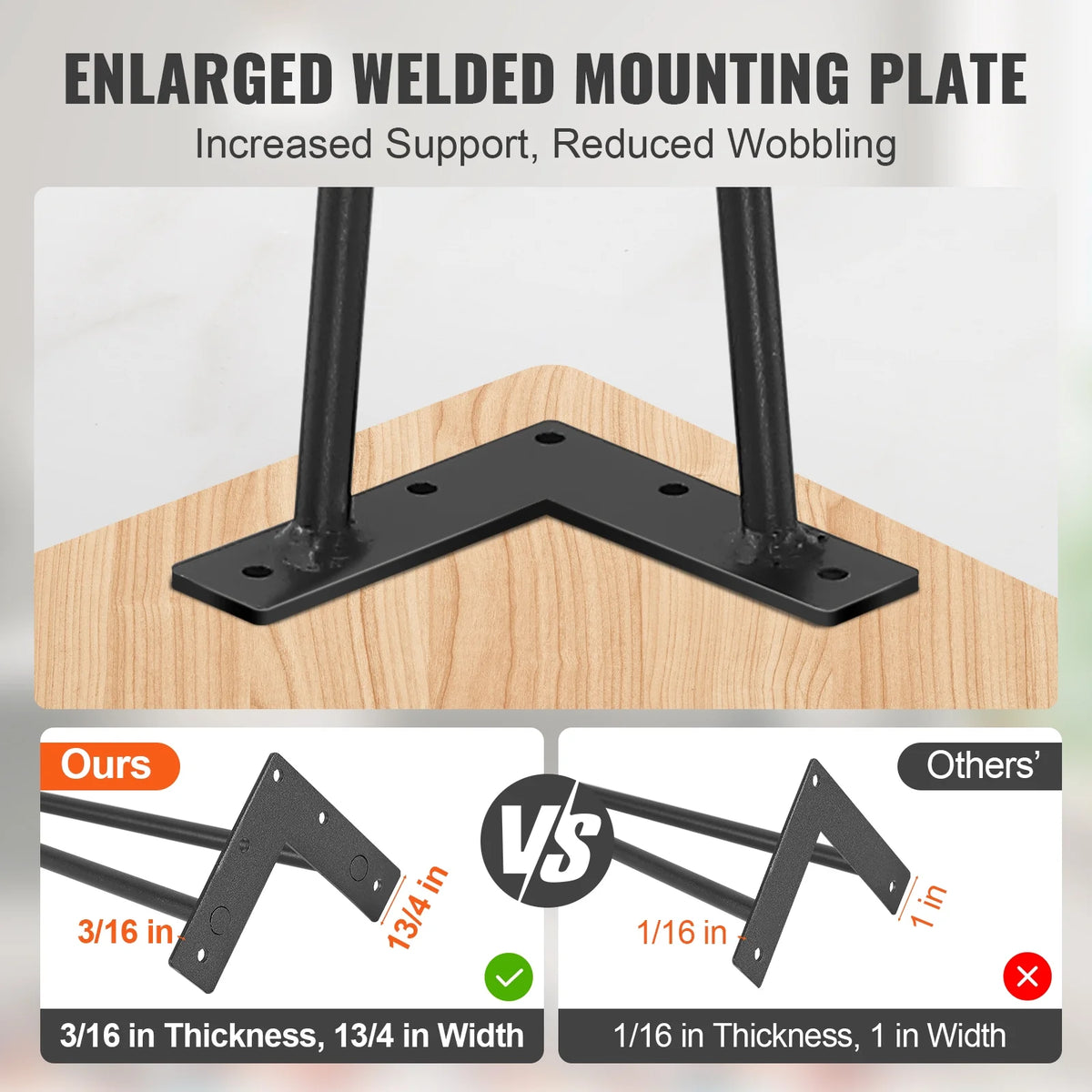 19" Solid Metal Heavy Duty Furniture Legs I4168