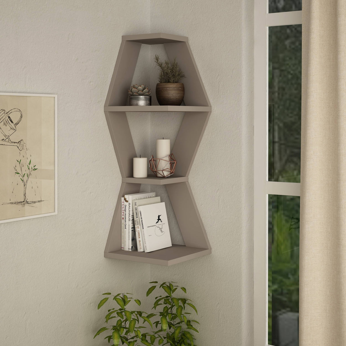White Modern Wall Shelf P339860