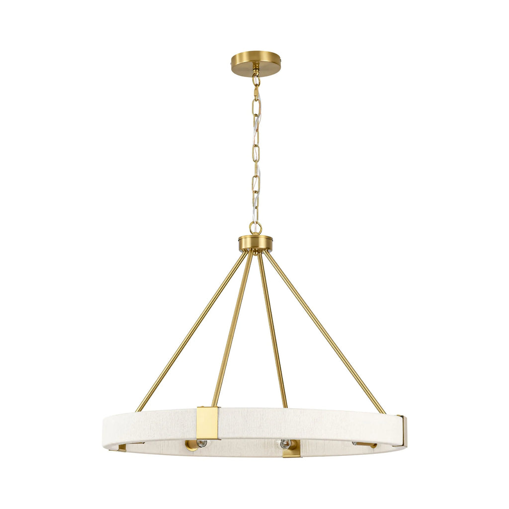 8-Light Dimmable Fabric Ring Chandelier Q157