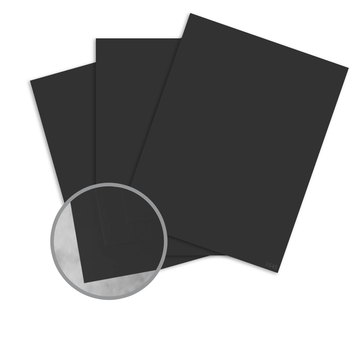 Black 8 1/2 x 11 in 80 lb Vellum Card Stock F6335