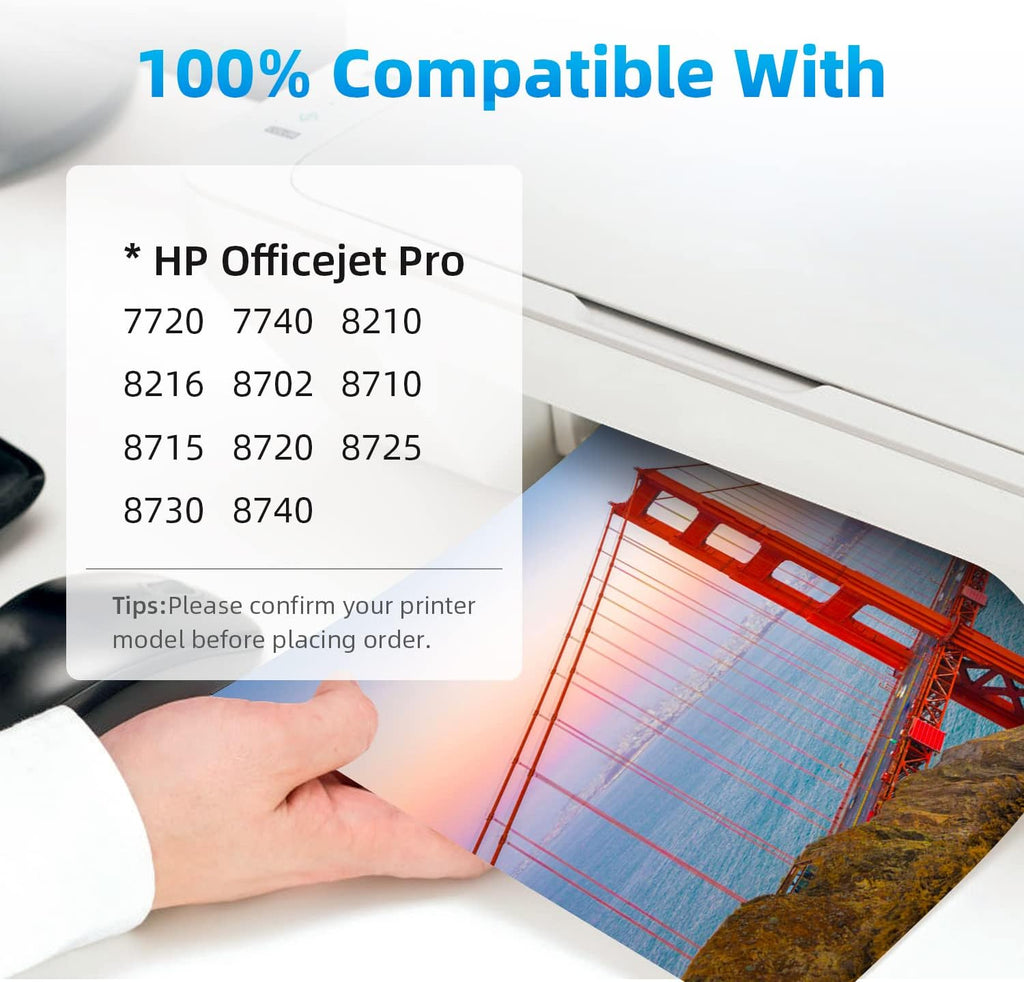 Compatible 952XL High Yield Ink Cartridges 4-Pack B6763