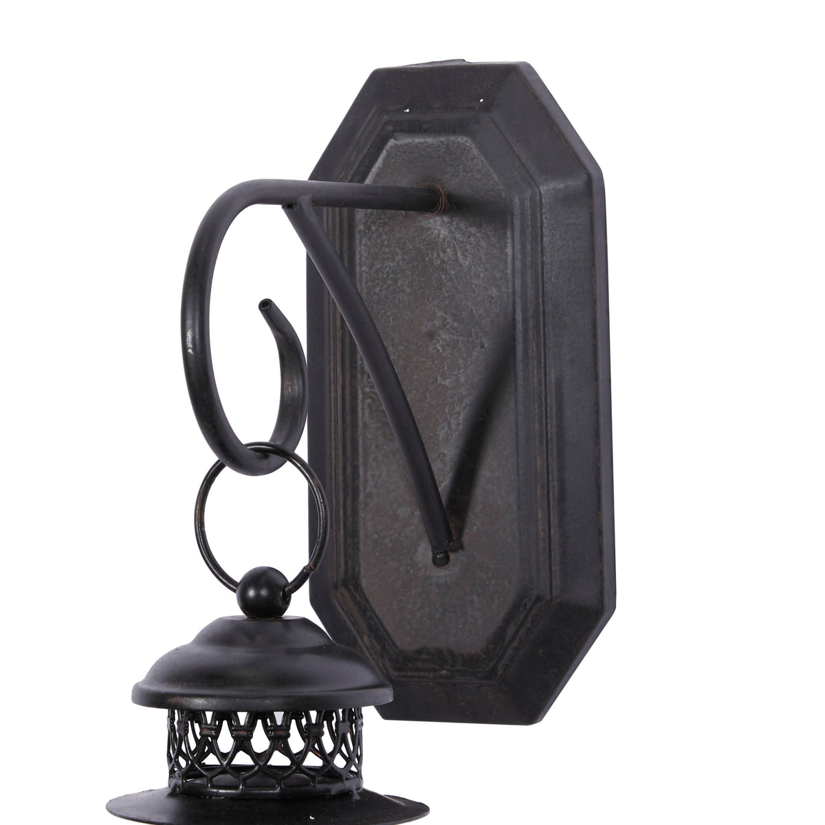 Black Iron Industrial Candlestick Holders P14292