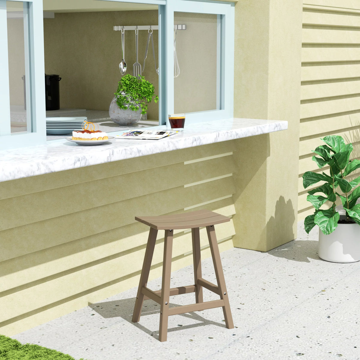 24 Inch Outdoor Bar Stools Set of 2 T2514
