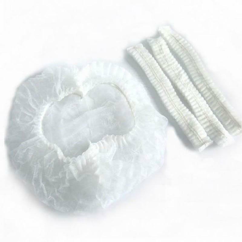 White Bouffant Cap Hair Net 24 inch 100 Pcs Z91994