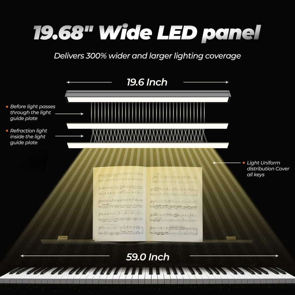 22” LED Piano Lamp with Clamp C8564