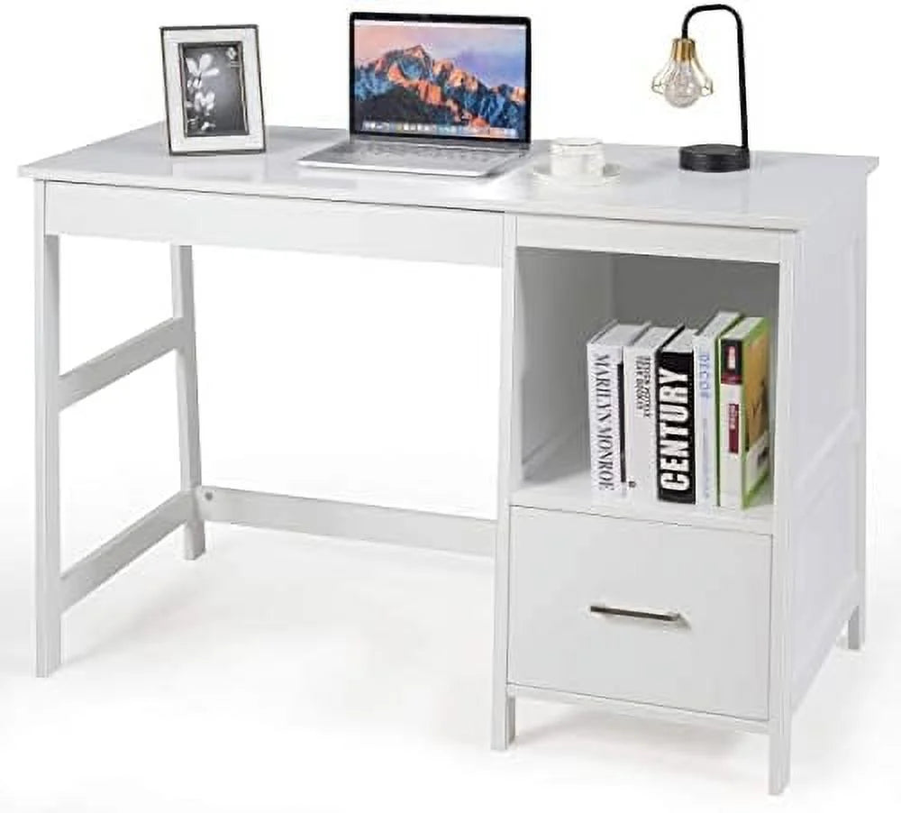 47.5" Computer Desk with 2 Drawers Black U635