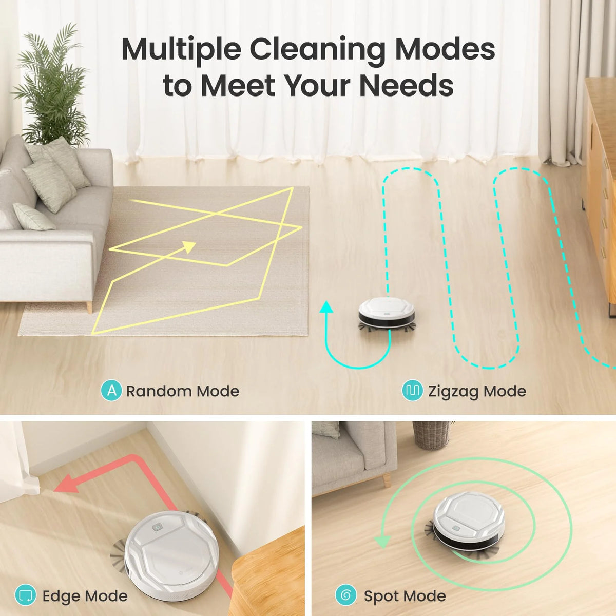 Robot Vacuum and Mop White Y341