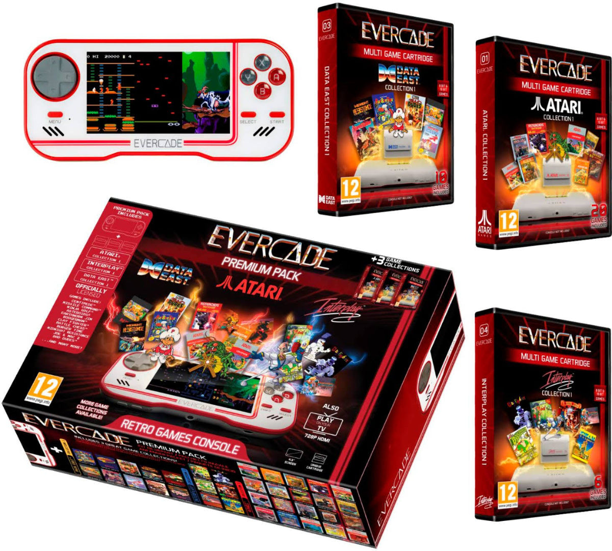 Evercade Premium Pack Includes 3 Cartridges Collections S47946