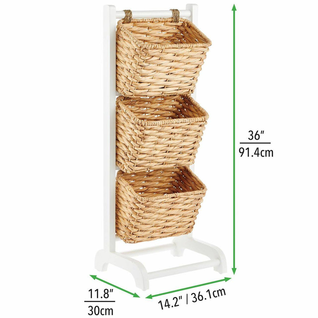 Standing Storage Basket Stand with 3 Baskets A24002