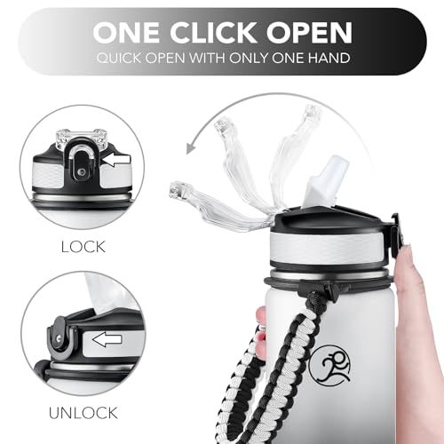 24oz Stainless Steel Insulated Water Bottle with 2 Lids G7019