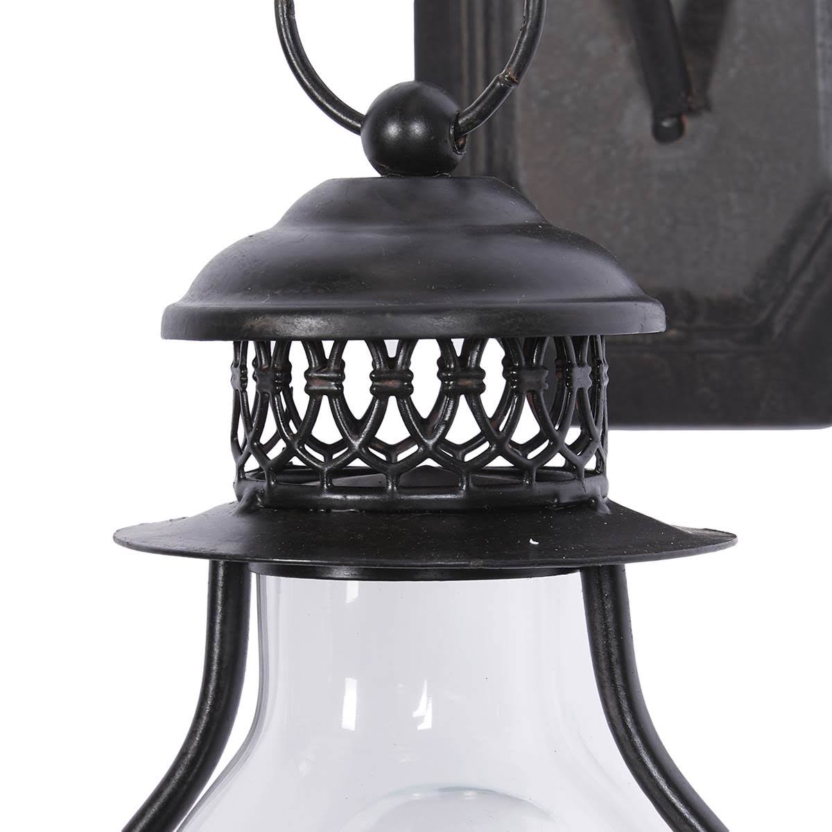Black Iron Industrial Candlestick Holders P14292