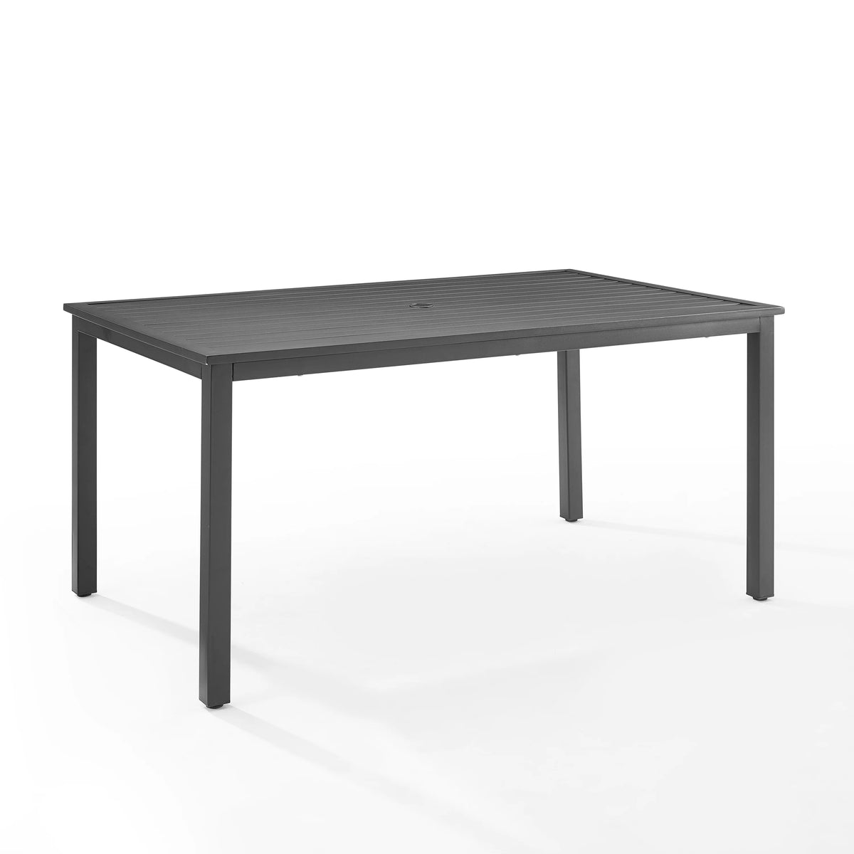 6-Person Rectangular Outdoor Dining Table with Umbrella Hole I9292