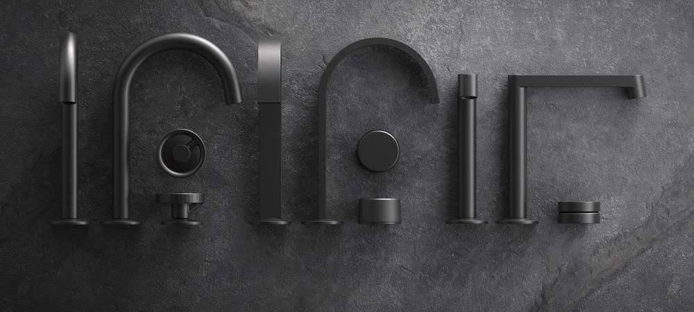 Matte Black Bathroom Sink Handles with Lever Design I649
